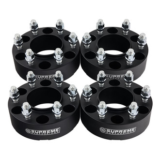 Supreme Suspensions® - Pro Billet Black Wheel Spacer Set