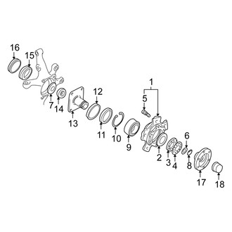 Suzuki OE - Front Suspension - Hub Assembly (JLX / JLX Plus / Limited 4WD)