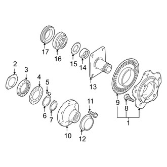 Suzuki OE - Front Suspension - Hub Assembly (JLX / Limited 4WD)