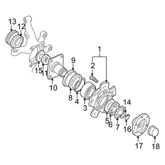 Suzuki OE - Front Suspension - Hub Assembly (JX / JX Plus)