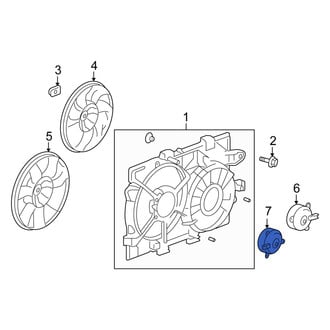 Suzuki OE - Left Engine Cooling Fan Motor