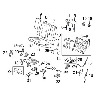 Suzuki OE - Center Left Headrest Guide