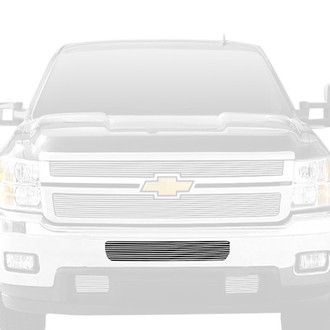T-Rex® - 2-Pc High Polished Horizontal Billet Top Steel Bumper Grille