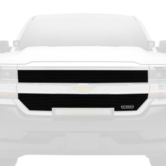 T-Rex® - 2-Pc Black Horizontal Laser Cut Billet Main Grille