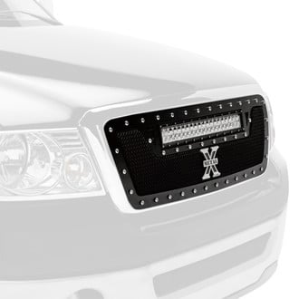 T-Rex® - 1-Pc Torch Series Black Formed Woven Wire Mesh Main Grille with 1 x 20" LED Light Bar