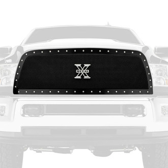 T-Rex® - 1-Pc X-Metal Series Full Opening Style Black Formed Woven Wire Mesh Main Grille