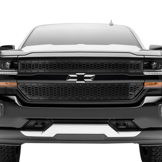 T-Rex® - 2-Pc Laser Stealth Metal Series Black Honeycomb Laser Cut Main Grille