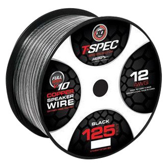 T-Spec® V10SW12125-WB - V10 Series 12 AWG 2-Way 125' Black/White Stranded GPT Speaker Wire