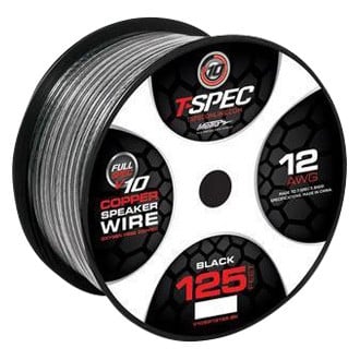 T-Spec® V10SW16250-WB - V10 Series 16 AWG 2-Way 250' Black/White Stranded GPT Speaker Wire