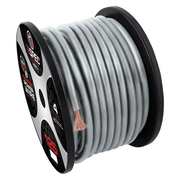 T-Spec® - V8 Series 4 AWG Single 125' Silver Stranded GPT Power Wire