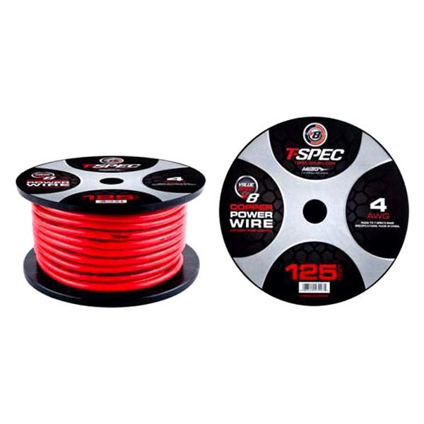 T-Spec® - V8 Series 4 AWG Single 125' Red Stranded GPT Power Wire