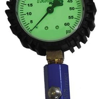 Tanner Racing Products® - 0 to 60 psi Dial Glow in the Dark Tire Pressure Gauge
