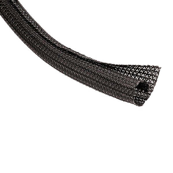 Taylor Cable® - 1/4"x25' Black Self-Wrapping Split Braid Sleeving