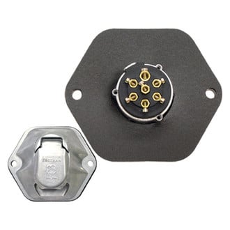 Tectran® - 7-Way J560 Metal Bull Nose Sockets with Large Mounting Plate