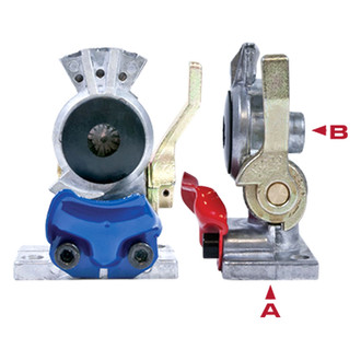 Tectran® - Traditional Metal Handle-Style Shutoff Gladhand with Flange Mount