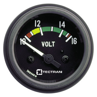 Tectran® - 2-1/16" Voltmeter Gauge, 12 V