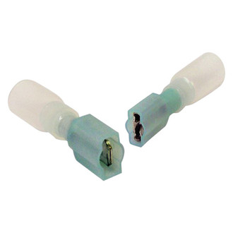 Tectran® - 0.250" 16/14 Gauge Heat Shrink Fully Insulated Blue Quick Disconnect Connector