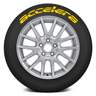 Tire Stickers® - Yellow "Accelera" Tire Lettering Kit