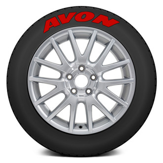 Tire Stickers® - Red "Avon" Tire Lettering Kit