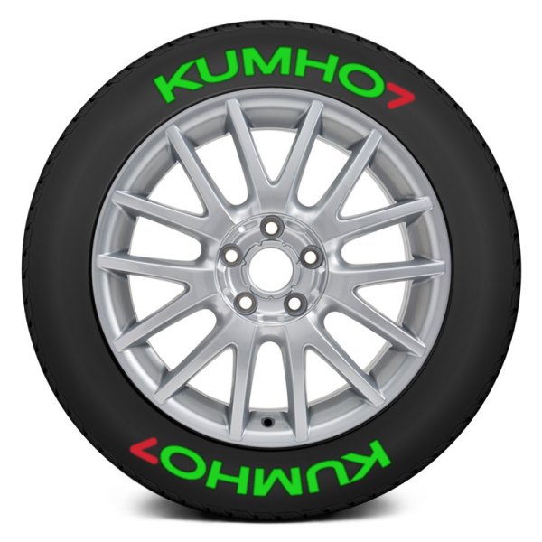 Tire Stickers® - Green "Kumho" Tire Lettering Kit