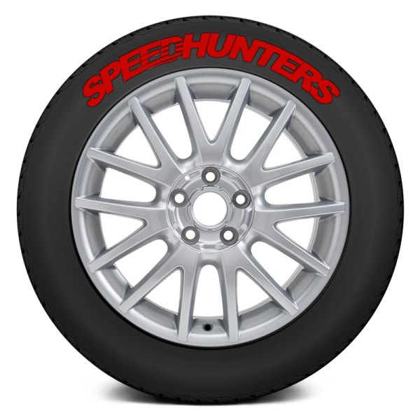 Tire Stickers® - Red "Speedhunters" Tire Lettering Kit