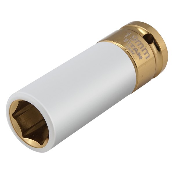 Titan Tools® - 19 mm Gold Non-Marring Lug Nut Socket with Sleeve