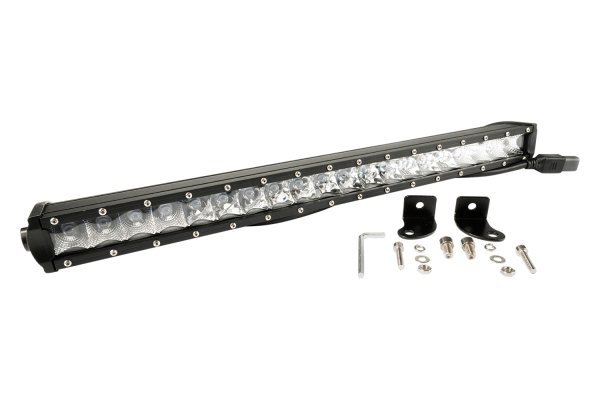 Top Gun Customz® - Chrome Series 20" 100W Black Powder Coated Housing Combo Spot/Flood Beam LED Light Bar, Full Set