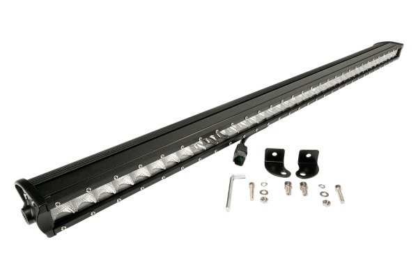 Top Gun Customz® - Chrome Series 40" 200W Black Powder Coated Housing Combo Spot/Flood Beam LED Light Bar, Full Set