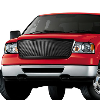 Torxe™ - 1-Pc Fence Style Black Vertical Billet Main Grille