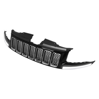 Torxe™ - 1-Pc Black Honeycomb Mesh Main Grille with LED DRL Lights