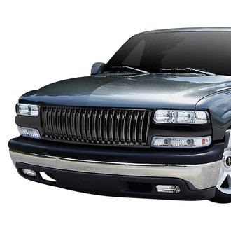 Torxe™ - 1-Pc Fence Style Black Vertical Billet Main Grille