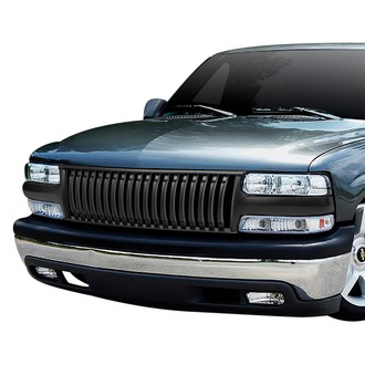 Torxe™ - 1-Pc Fence Style Matte Black Vertical Billet Main Grille