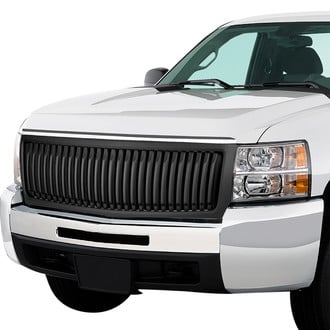 Torxe™ - 1-Pc Fence Style Matte Black Vertical Billet Main Grille