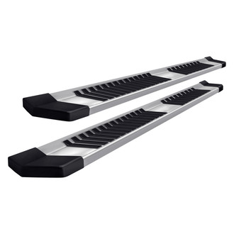 Torxe™ - 6" Cab Length Polished Running Boards with Plastic End Caps