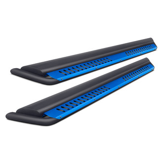 Torxe™ - Black Side Steps with Blue Dropped Step Plate