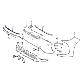 Toyota OE - Front Upper Bumper Trim