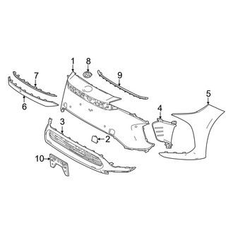 Toyota OE - Front Bumper & Grille - Bumper & Components (Covers & Trim)