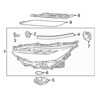 Toyota OE - Front Lamps - Headlamp Components (Multi-LED), (Limited)