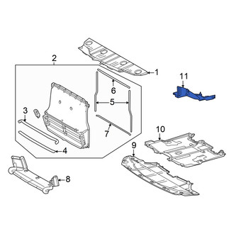 Toyota OE - Front Rearward Radiator Support Splash Shield
