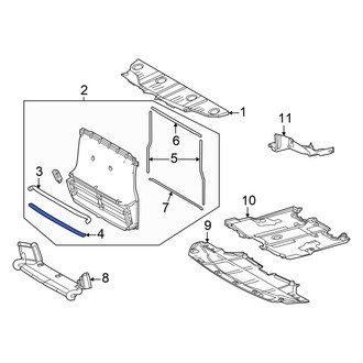 Toyota OE - Lower Outer Radiator Support Air Deflector Seal