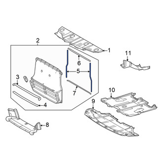 Toyota OE - Center Inner Radiator Support Air Deflector Seal