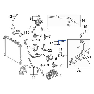 Toyota OE - Front Inner HVAC Heater Hose