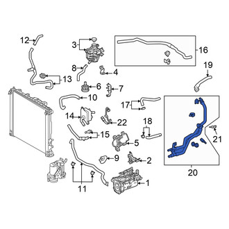 Toyota OE - HVAC Heater Hose Outlet Tube