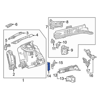 Toyota OE - Front Left Fender Closing Plate