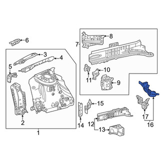 Toyota OE - Front Left Fender Extension Panel