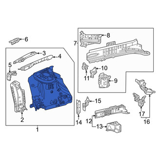 Toyota OE - Front Left Fender Apron Assembly
