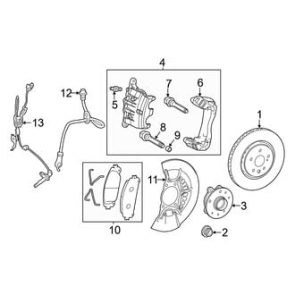 Toyota OE - Front Suspension - Brake Components