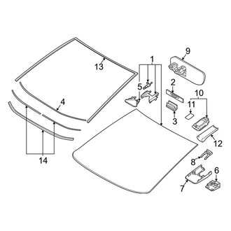 Toyota OE - Windshield - Glass