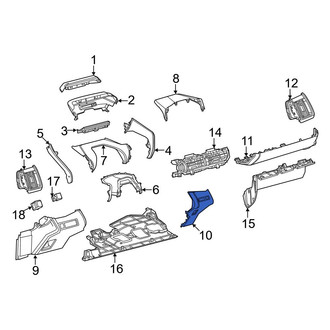 Toyota OE - Inner Instrument Panel Trim Panel