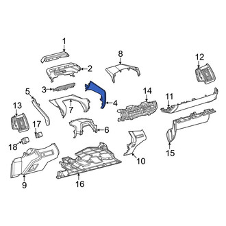Toyota OE - Right Instrument Cluster Bezel